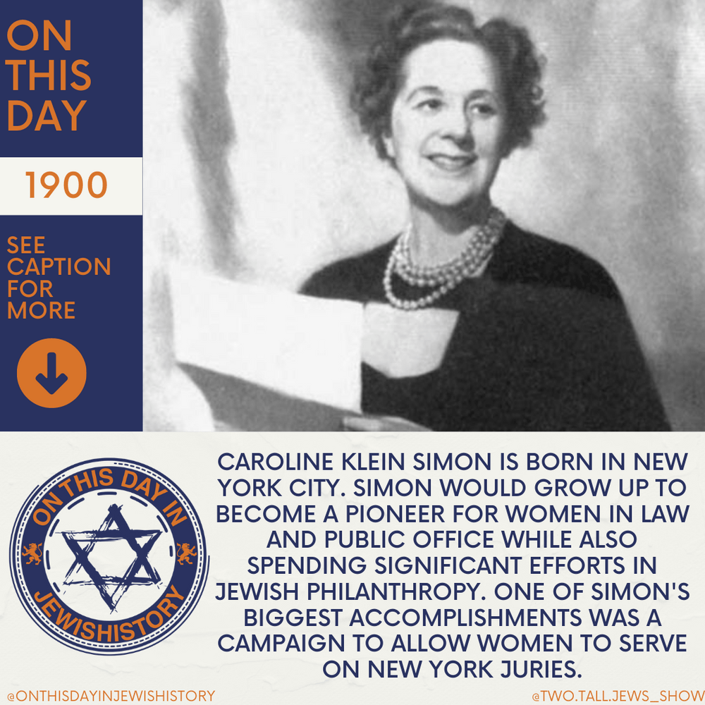 Birthday of Caroline Klein Simon, 1900 - Jewish Original Media